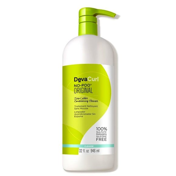 DevaCurl No-Poo Original Cleanser, 32 oz curly hair specific shampoo, Imported